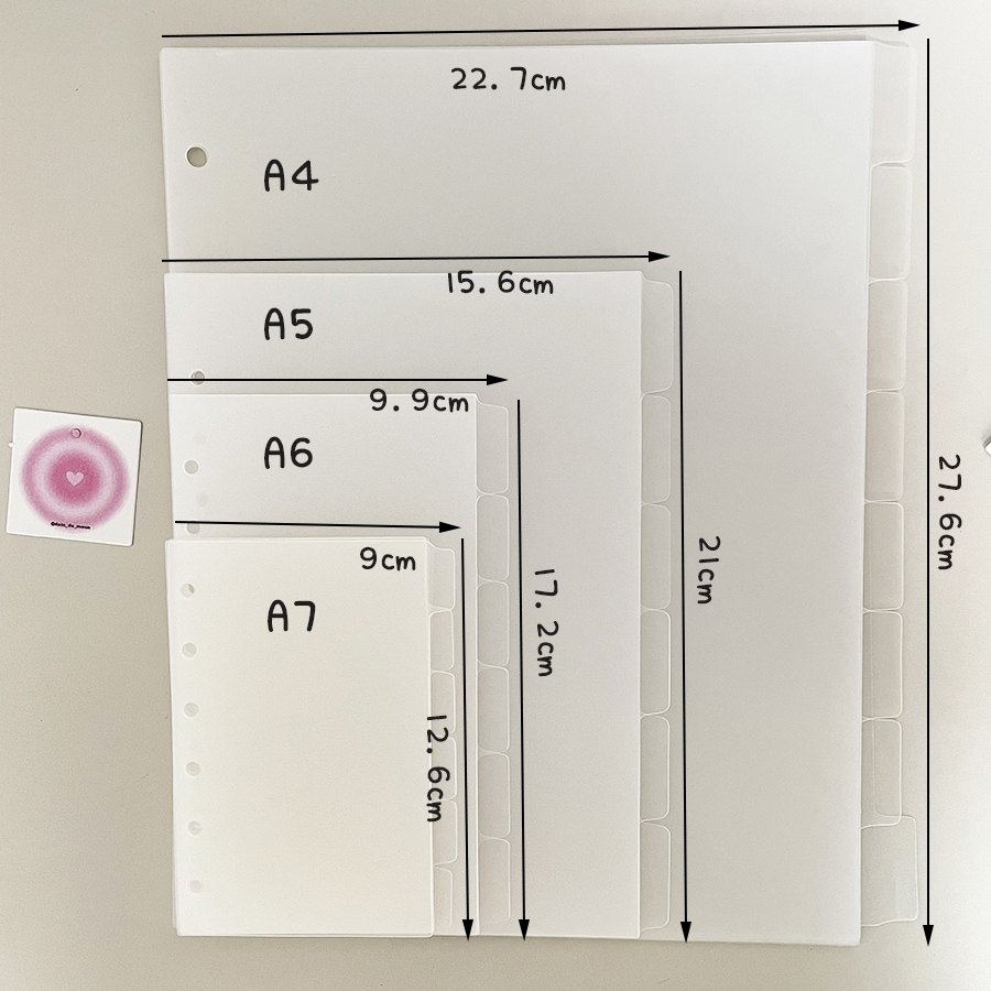 Binder A4 Lever - Separador de anillas A4/A5/A6/A7, páginas de